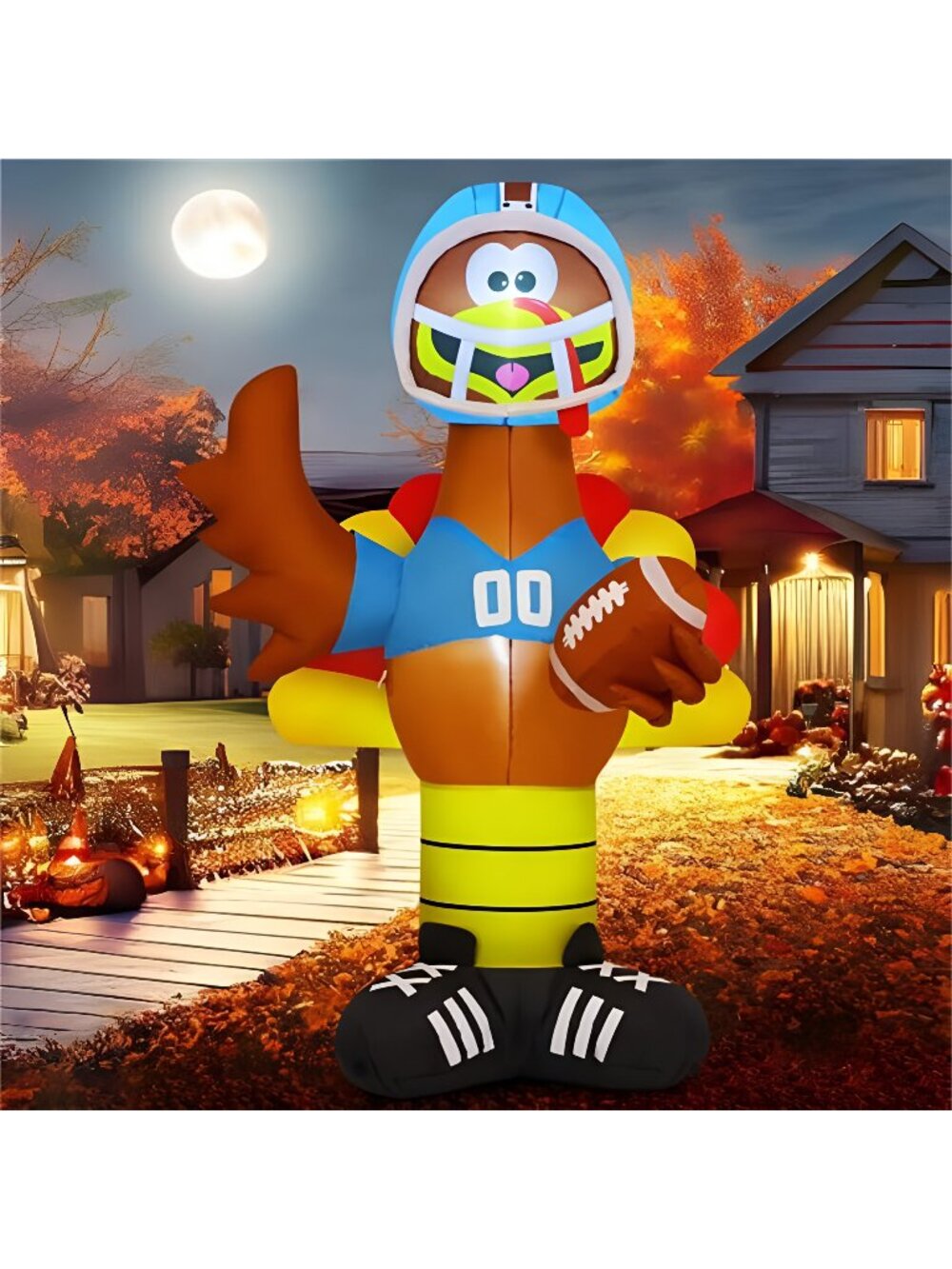 6 FT Thanksgiving lnflatable Turkey Outdoor Decorations Blow Up Yarda
